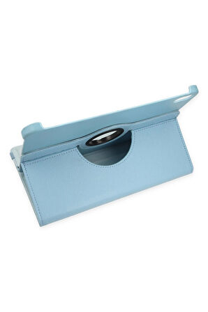 iPad 2022 10.9 (10.nesil) Kılıf 360 Tablet Deri Kılıf - Turkuaz-(5796)