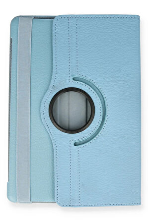 Huawei MediaPad T5 10 Kılıf 360 Tablet Deri Kılıf - Turkuaz-(5796)