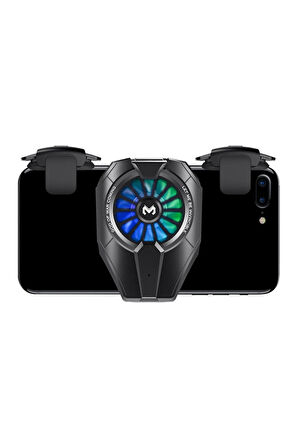 DL06 RGB Radyatör Telefon Soğutucu Fan - Siyah-(5796)