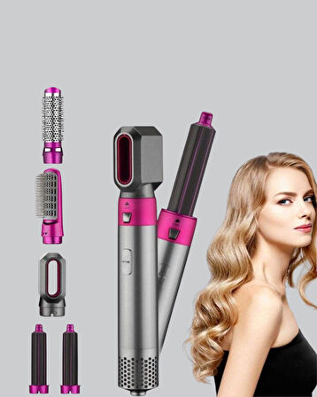 5’i 1 Arada Saç Şekillendirme Seti Negatif İyon Teknolojili ve Hızlı Kurutmal