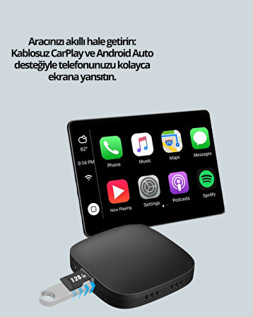 Çift Bant WiFi Android Auto Kablosuz Bağlantı Cihazı