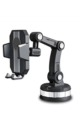 Vlike V13 Vantuzlu 360 Derece Ayarlanabilir Araç Tutucu - Siyah-(5796)