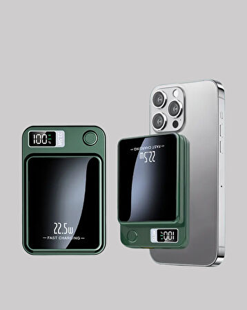 MagSafe Powerbank 22.5W Hızlı Şarjlı ve Kompakt Kablosuz Şarj Cihazı