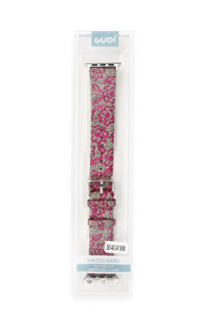 Apple Watch 38mm Creeper Desenli Kordon - Pembe-(5796)