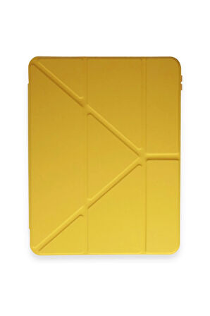 iPad Pro 11 (2018) Kılıf Kalemlikli Mars Tablet Kılıfı - Açık Sarı-(5796)