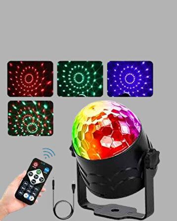 Uzaktan Kumandalı RGB Disko Projektör Işığı