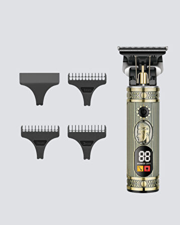 T Bıçaklı Profesyonel Saç ve Sakal Düzeltici – 8 Kılavuz Tarağı 2’si 1 A