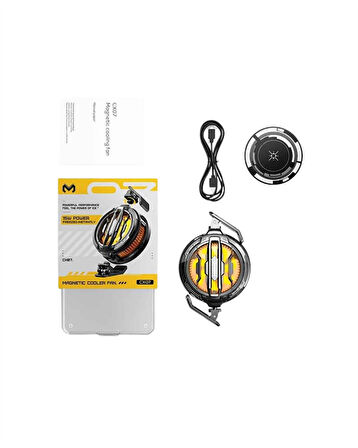LED Işıklı Telefon Soğutucu | Ultra Sessiz Fan | Mıknatıslı ve Aparatlı Bağ