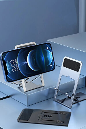 CM25 Ayarlanabilir Katlanabilir Masaüstü Telefon Tutucu - Siyah-(5796)