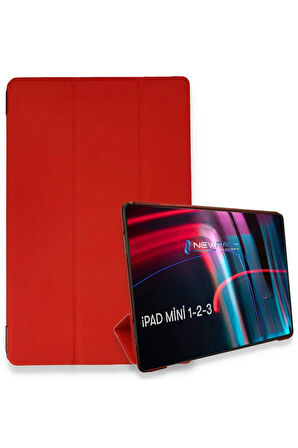 iPad Mini 3 Kılıf Tablet Smart Kılıf - Kırmızı-(5796)