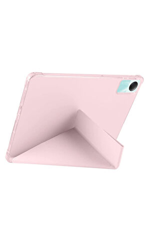 Xiaomi Redmi Pad SE 4G Kılıf Kalemlikli Mars Tablet Kılıfı - Rose Gold-(5796)