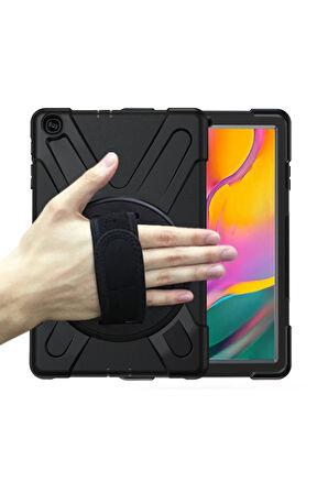 Samsung Galaxy T510 Tab A 10.1 Kılıf Amazing Tablet Kapak - Siyah-(5796)