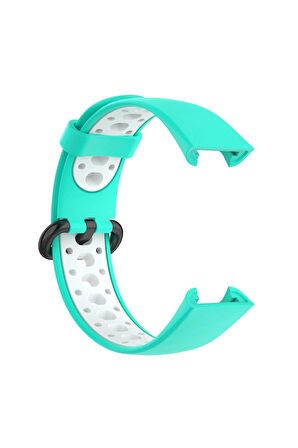 Xiaomi Redmi Watch 2 Spor Delikli Kordon - Turkuaz-Beyaz-(5796)