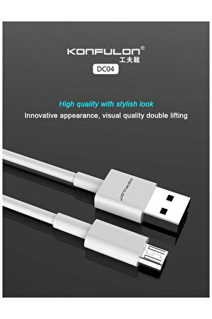 DC04 Süper Hızlı Micro USB Kablo 1M 2A-(5796)