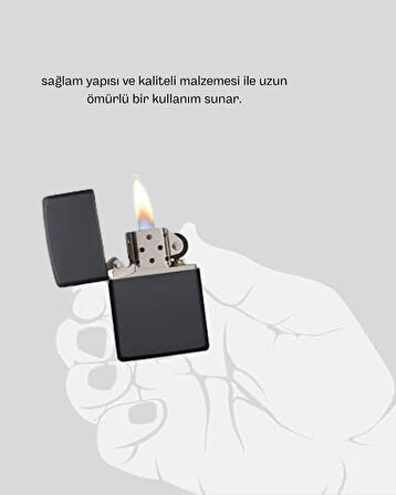 Tasarım Metal Çakmak Minimal Mat Yüzeyli ve Şık Görünümlü