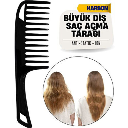 HSNET Büyük Diş Geniş Saç Açma Tarağı