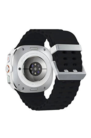 Watch 7 Ultra KR417 Rug Silikon Kordon - Siyah-(5796)