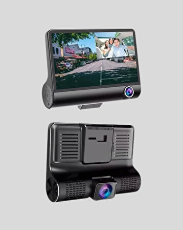 Araç DVR Kamerası 3’lü 170° Geniş Açılı Full HD ve Park Destekli