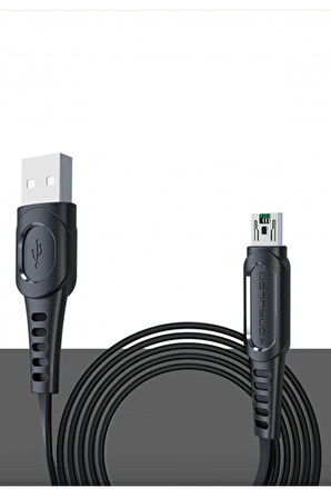 DC24 Micro USB Kablo 1.2M 4A - Siyah-(5796)