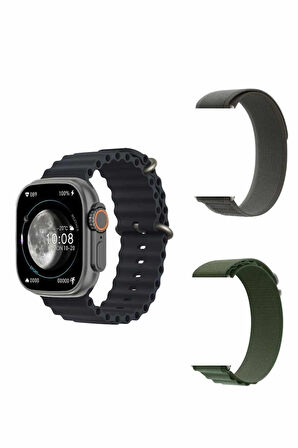 Yeni Nesil Akıllı Kol Saati Nabız Ölçer GPS Uyumlu 49 MM Kasa