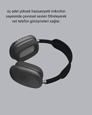 Bluetooth 5.0 Kulak Üstü Kulaklık – Gürültü Engelleme Uzamsal Ses Hızlı Ş