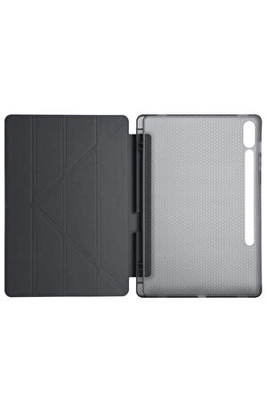 Samsung Galaxy X510 Tab S9 FE 11 Kılıf Kalemlikli Mars Tablet Kılıfı - Siyah-(5