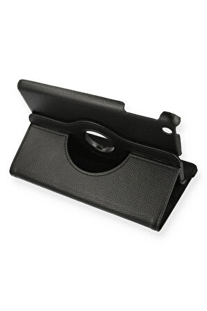 iPad Mini 1 Kılıf 360 Tablet Deri Kılıf - Siyah-(5796)