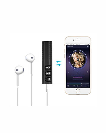 Kablolu Hoparlör ve Kulaklıklar İçin Bluetooth Adaptör | Mini Boy Klipsli Taş?