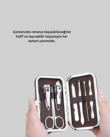 Paslanmaz Çelik Kişisel Bakım Seti – 7 Parça