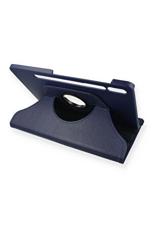 Samsung Galaxy T870 Tab S7 11 Kılıf 360 Tablet Deri Kılıf - Lacivert-(5796)