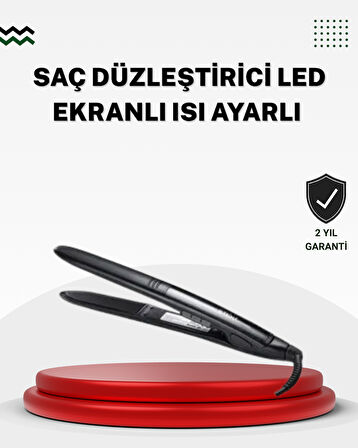2025 Seri Profesyonel Isı Ayarlı Titanyum Kaplama Saç Düzleştirici Dijital Ekra