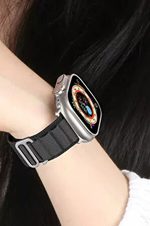 Apple Watch Ultra 49mm Mountain Kordon - Yeşil-(5796)