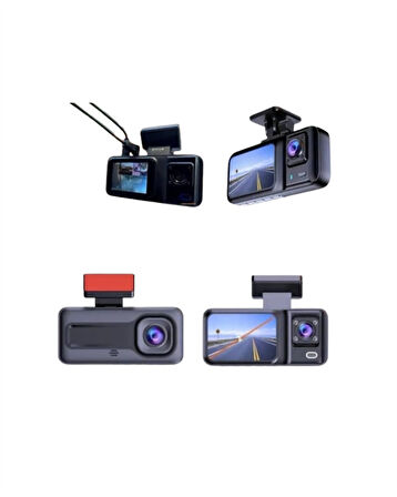 Geri Görüş Destekli Full HD Araç Kamerası – Gelişmiş 3 Kameralı Kayıt Ç?