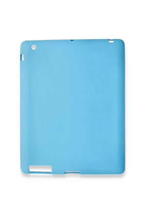 iPad 4 9.7 Kılıf Evo Tablet Silikon - Mavi-(5796)