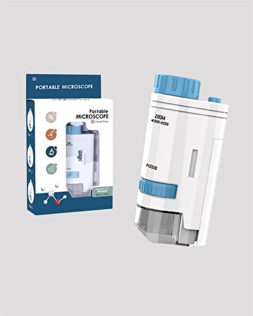 ABS Gövdeli Öğrenci ve Hobi Mikroskobu – Mavi Renk