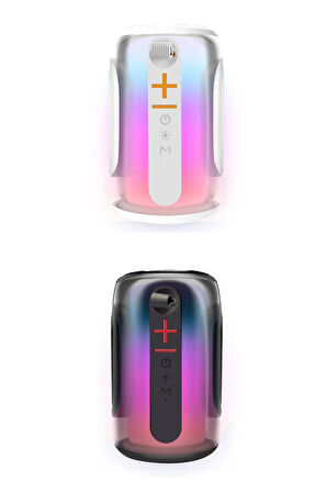 Pluse 8 RGB Kablosuz Hoparlör - Siyah-(5796)