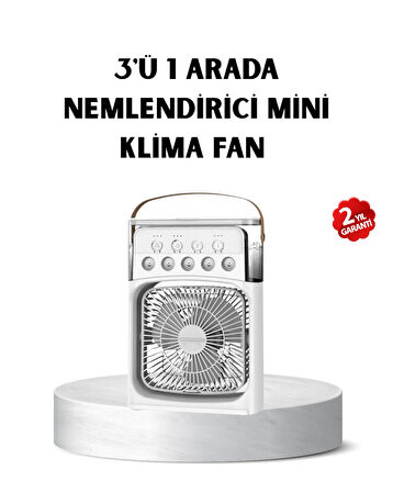 USB Bağlantılı Taşınabilir Mini Klima Fan 500ML Su Hazneli ve Sessiz Çalışma