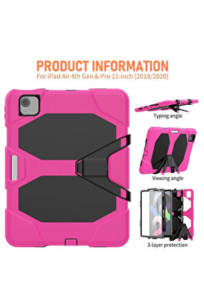 iPad Pro 11 (2020) Kılıf Griffin Tablet Kapak - Pembe-(5796)