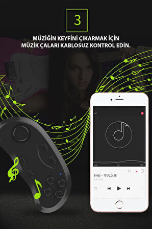 Shinecon SC-B01 Sanal Gerçeklik Gözlüğü Kumandası - Siyah-(5796)