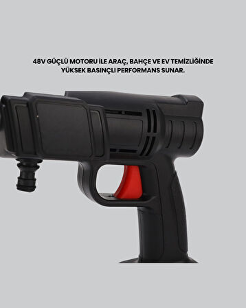 48V Şarjlı Basınçlı Yıkama Tabancası Köpük ve Çift Nozul 2025 Model