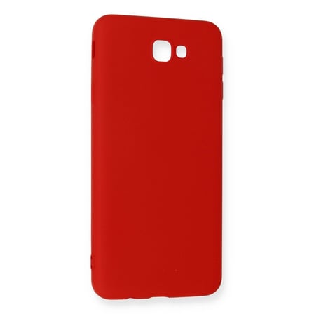 Samsung Galaxy J7 Prime Kılıf Nano İçi Kadife Silikon - Kırmızı