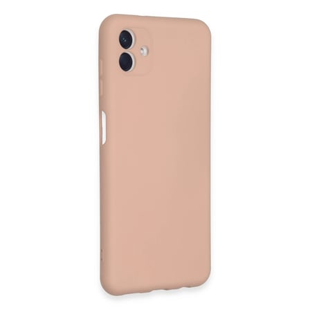Samsung Galaxy A04e Kılıf Nano İçi Kadife Silikon - Pudra