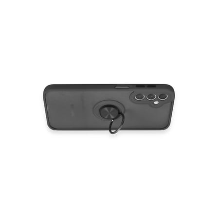 Samsung Galaxy A24 4g Kılıf Montreal Yüzüklü Silikon Kapak - Siyah