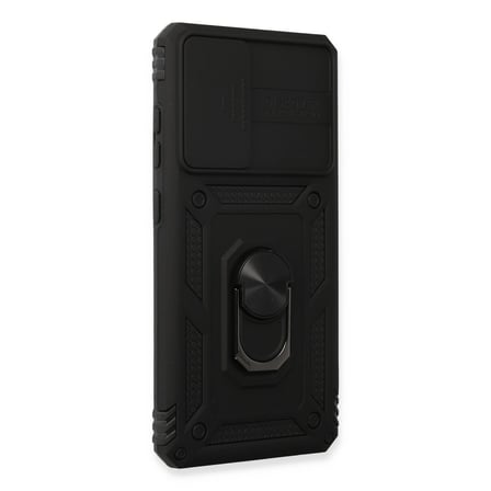 Samsung Galaxy A73 5g Kılıf Pars Lens Yüzüklü Silikon - Siyah