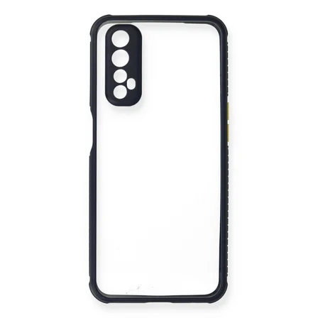 Realme 7 Kılıf Miami Şeffaf Silikon - Lacivert