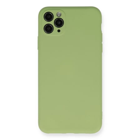 İphone 11 Pro Max Kılıf Nano İçi Kadife Silikon- Yeşil