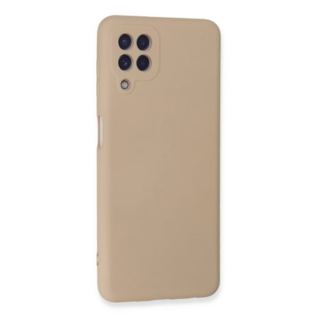 Samsung Galaxy A22 Kılıf Nano İçi Kadife Silikon - Pudra