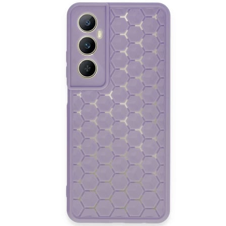 Realme C65 Kılıf Petek Silikon Kapak - Lila