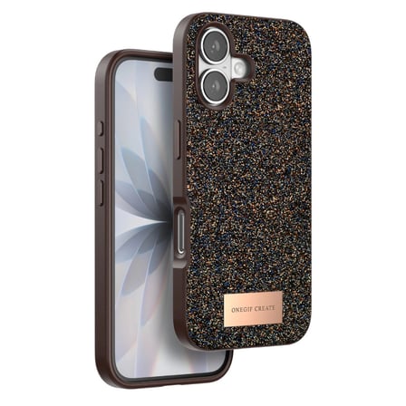 Onegif  İphone 17 Bright Simli Kapak - Gold