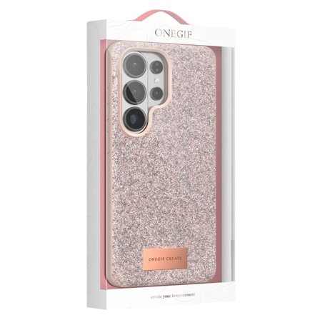 Onegif Samsung Galaxy S26 Ultra Bright Simli Kapak - Gold